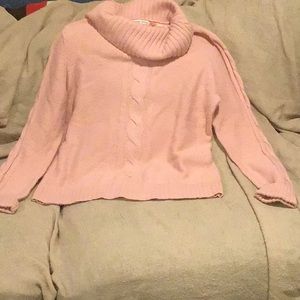 Feminine mauve cowl neck sweater XL